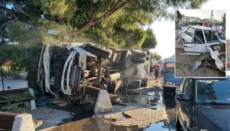 Freni Patlayan Kamyon Şehir Merkezinde Korkunç Bir Kazaya Sebep Oldu